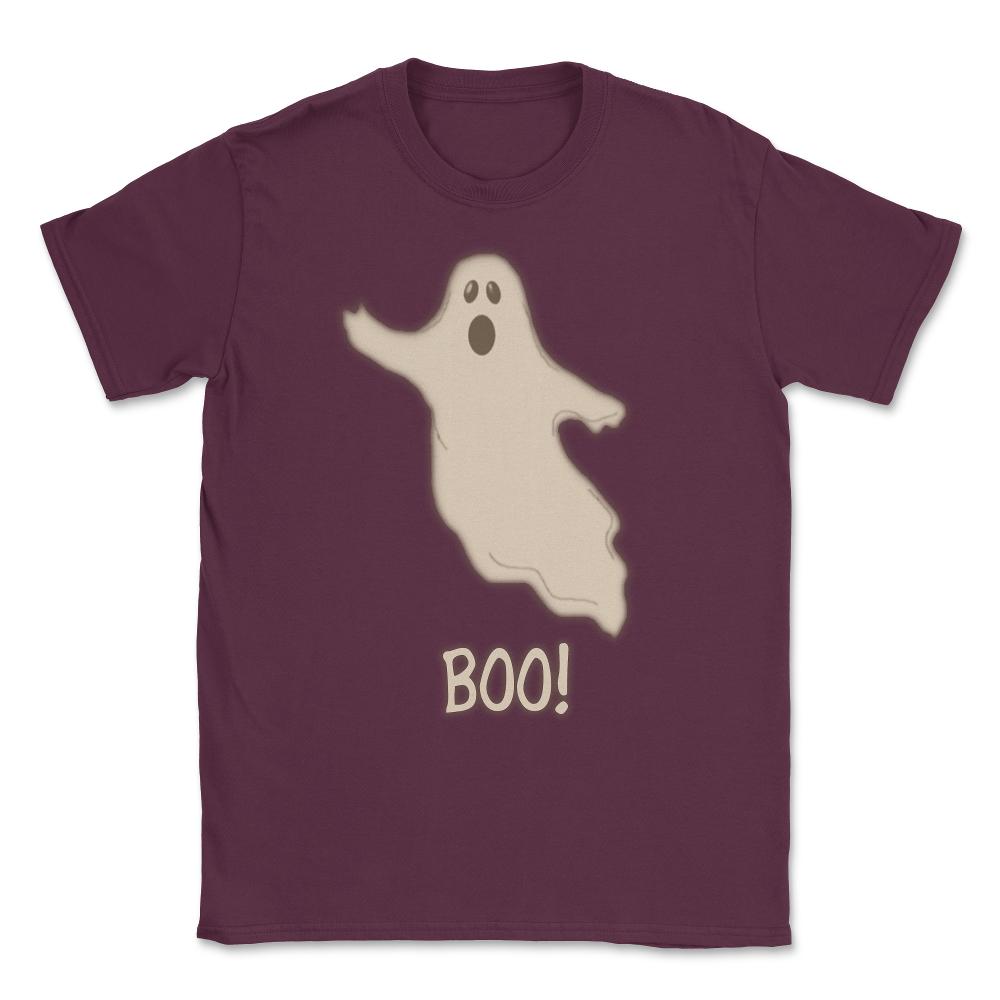 Boo The Ghost Unisex T-Shirt - Maroon