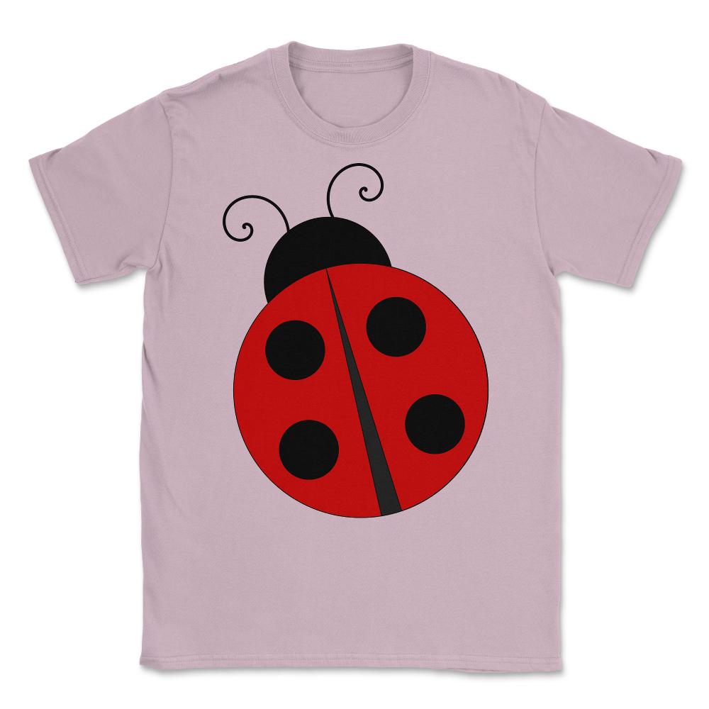 Cute Ladybug Unisex T-Shirt - Light Pink