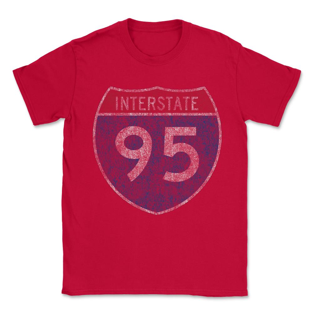 i95 Vintage Unisex T-Shirt - Red