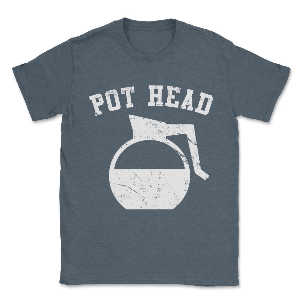 Coffee Pot Head Unisex T-Shirt - Dark Grey Heather