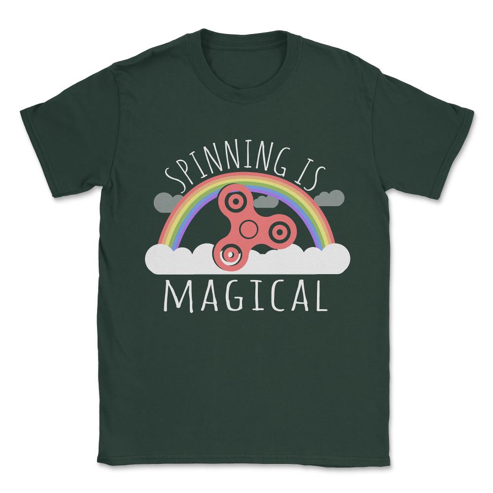 Fidget Spinning Is Magical Unisex T-Shirt - Forest Green