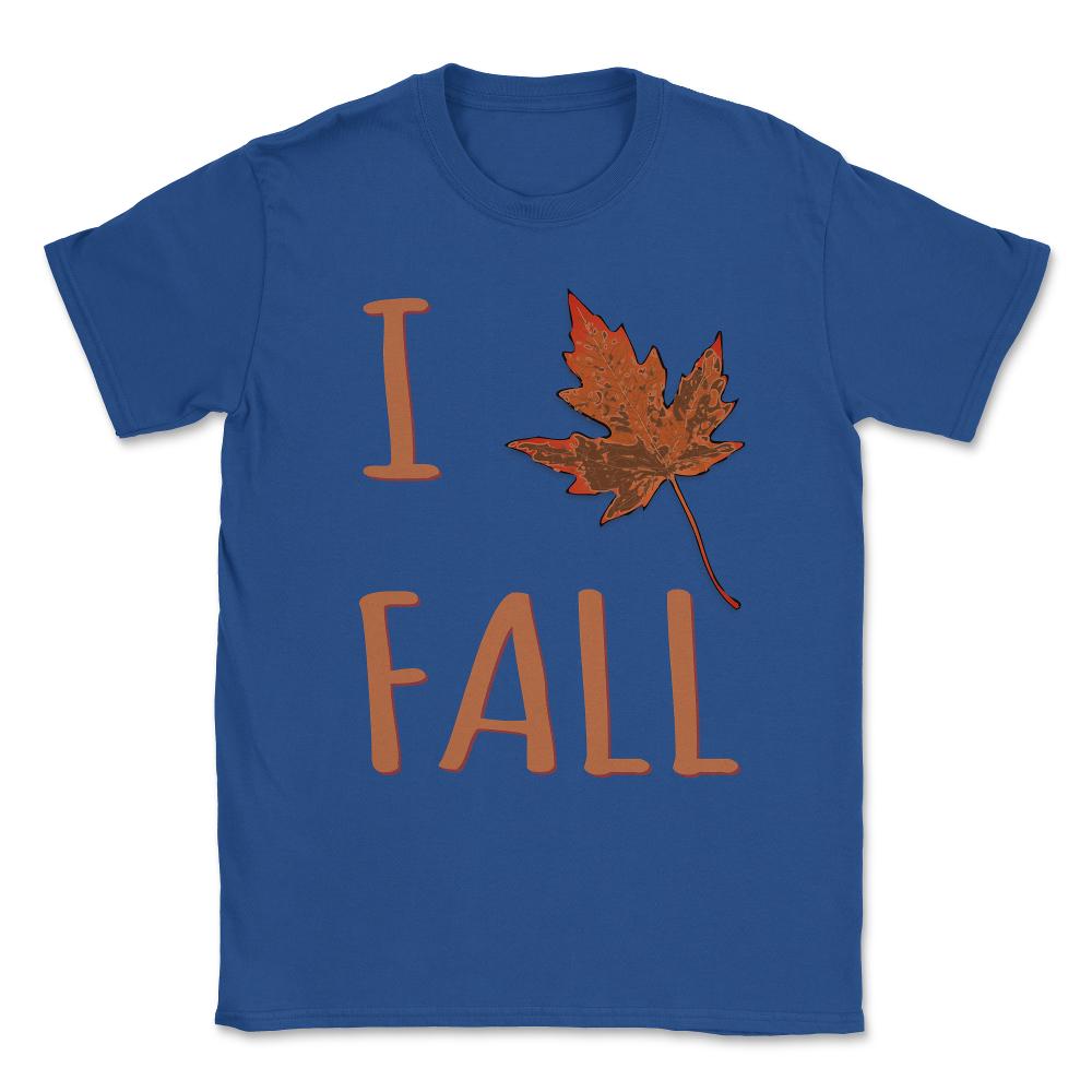 I Love Fall Unisex T-Shirt - Royal Blue