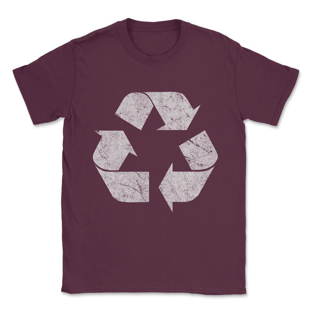 Vintage Recycle Logo Unisex T-Shirt - Maroon