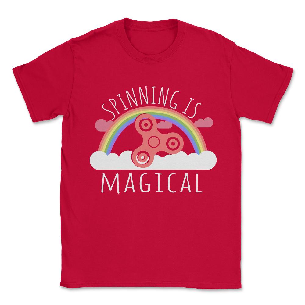 Fidget Spinning Is Magical Unisex T-Shirt - Red