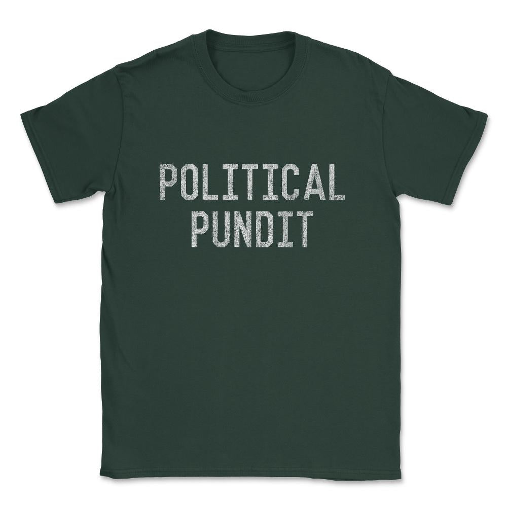 Political Pundit Vintage Unisex T-Shirt - Forest Green