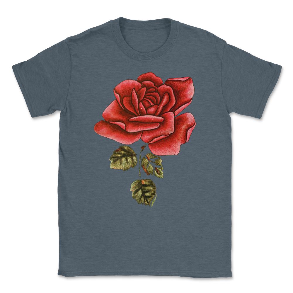 Vintage Rose Unisex T-Shirt - Dark Grey Heather