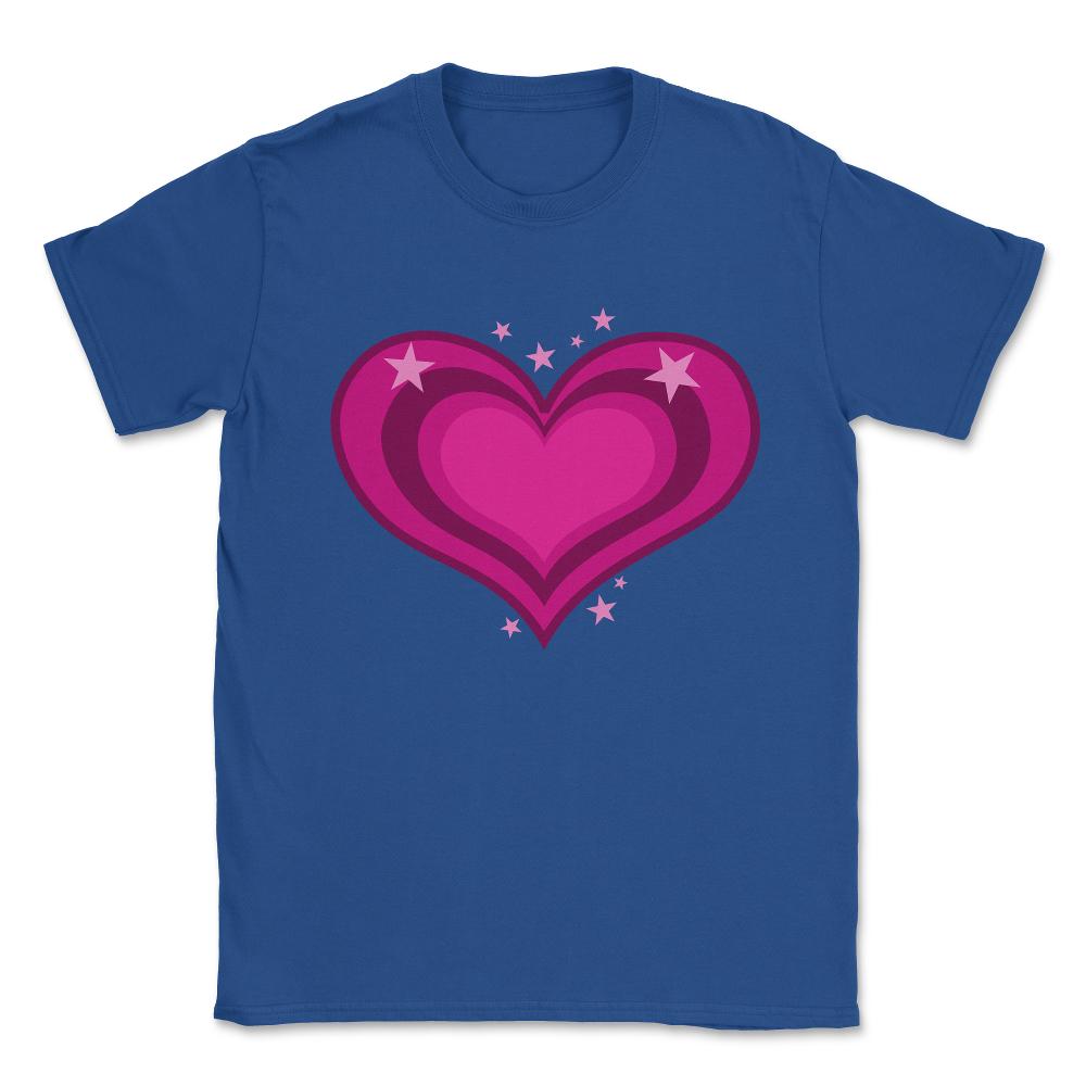 Pink Heart Valentine's Day Be Mine Valentine Unisex T-Shirt - Royal Blue