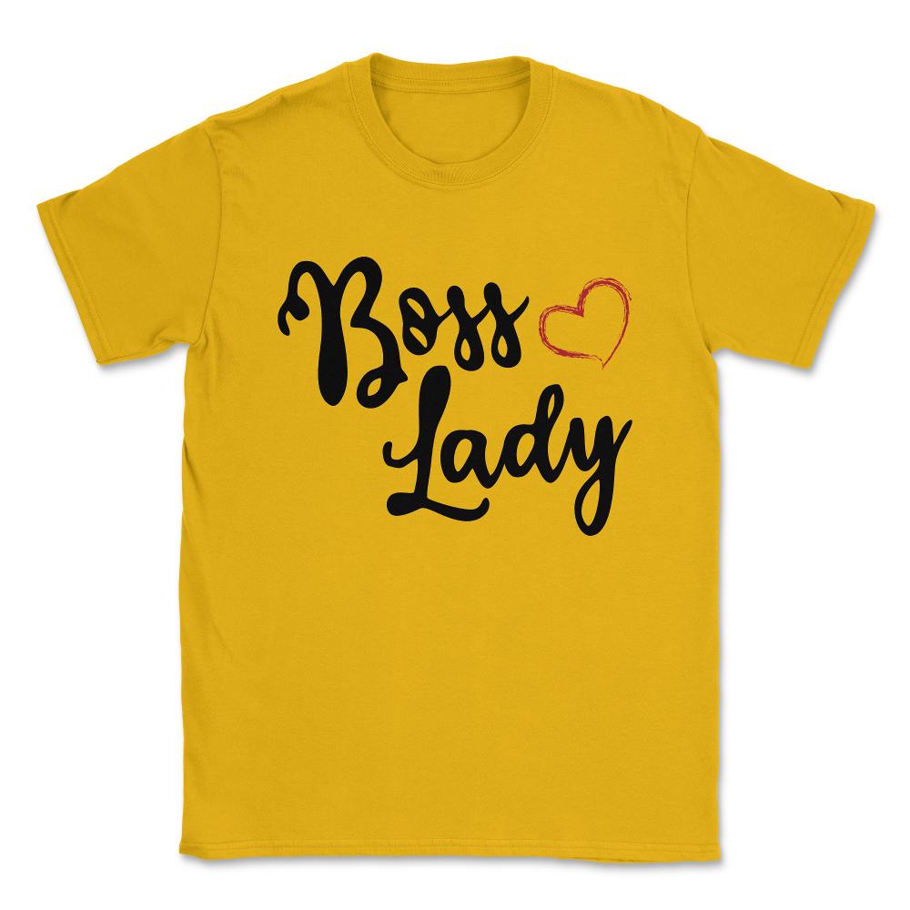 Boss Lady Gift Unisex T-Shirt - Gold