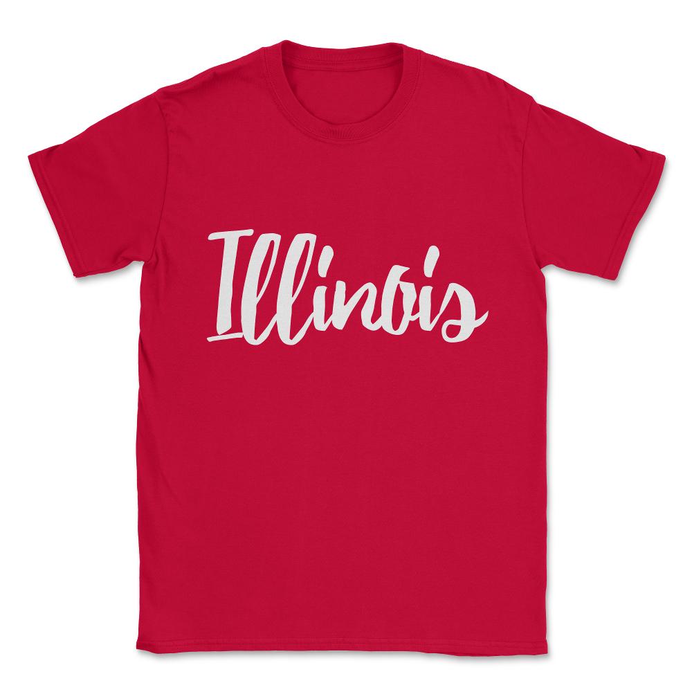 Illinois Unisex T-Shirt - Red