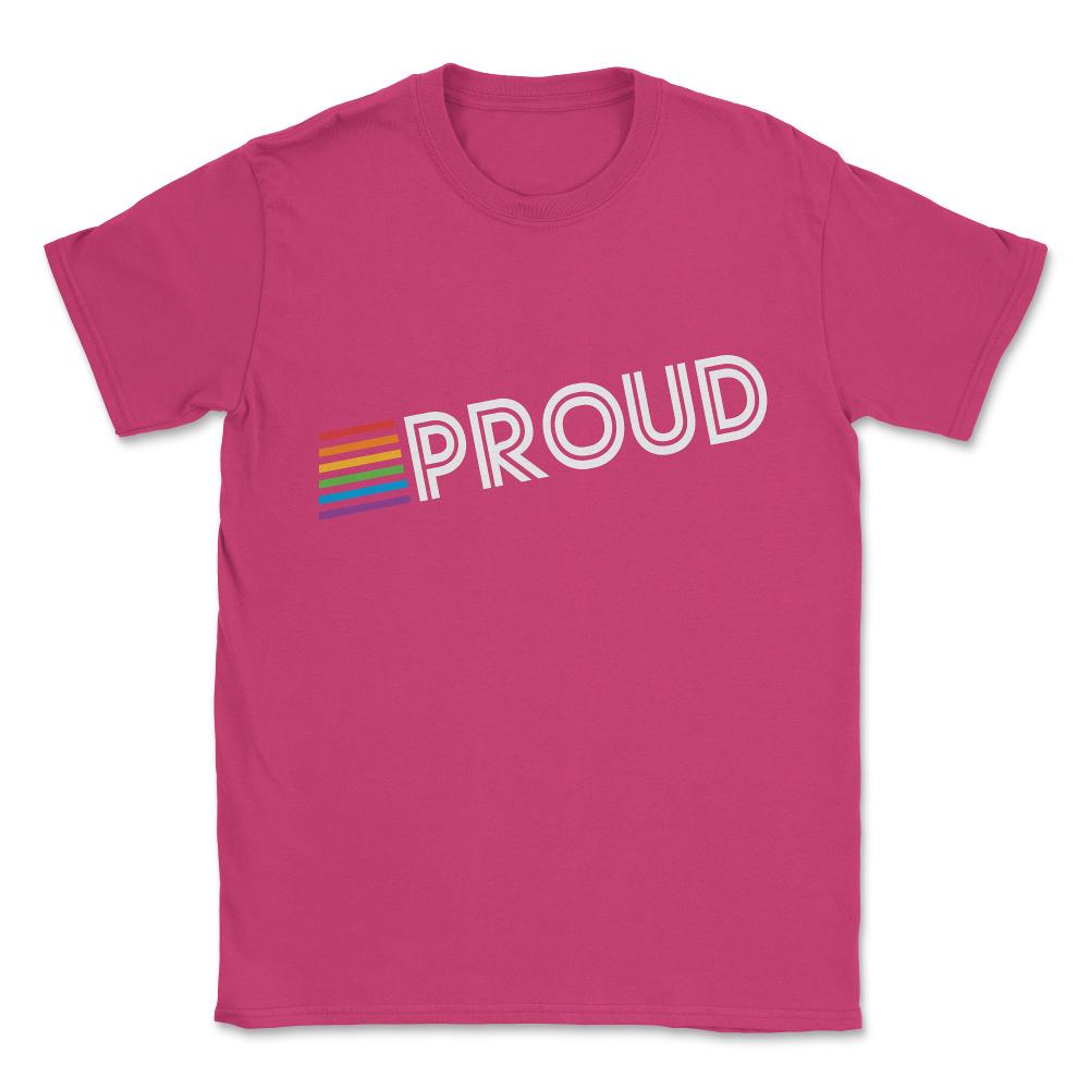 Rainbow Proud LGBTQ Gay Pride Unisex T-Shirt - Heliconia