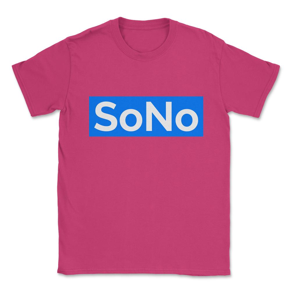 SoNo South Norwalk Connecticut Unisex T-Shirt - Heliconia