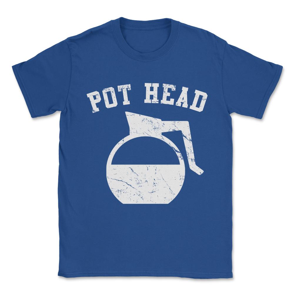Coffee Pot Head Unisex T-Shirt - Royal Blue