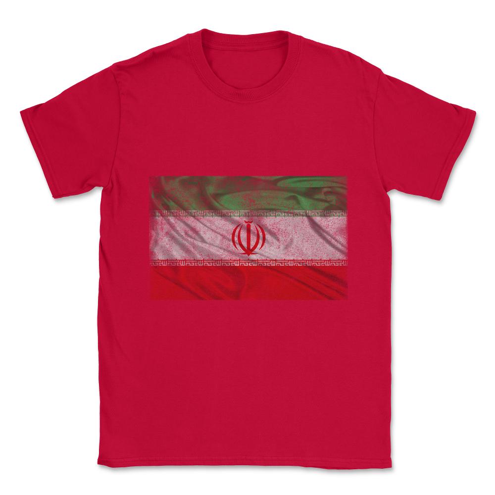 Iran Flag Vintage Unisex T-Shirt - Red