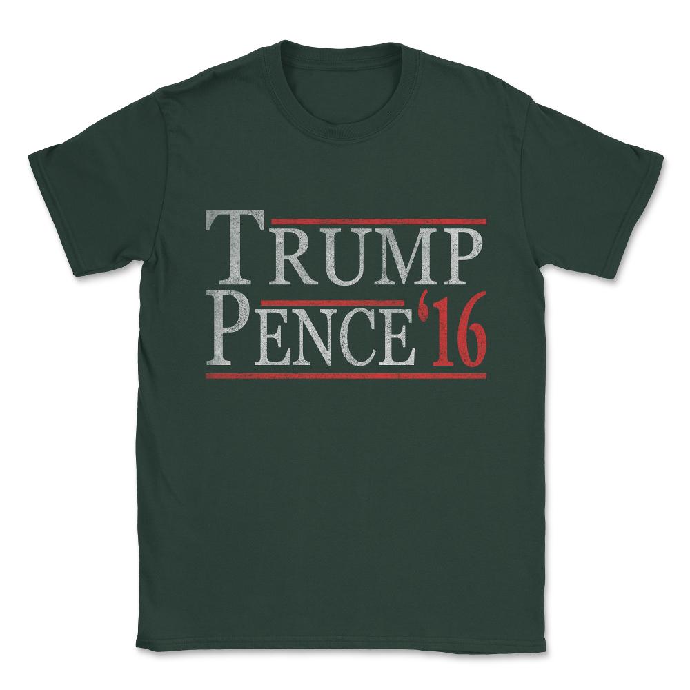 Vintage Donald Trump Mike Pence Unisex T-Shirt - Forest Green