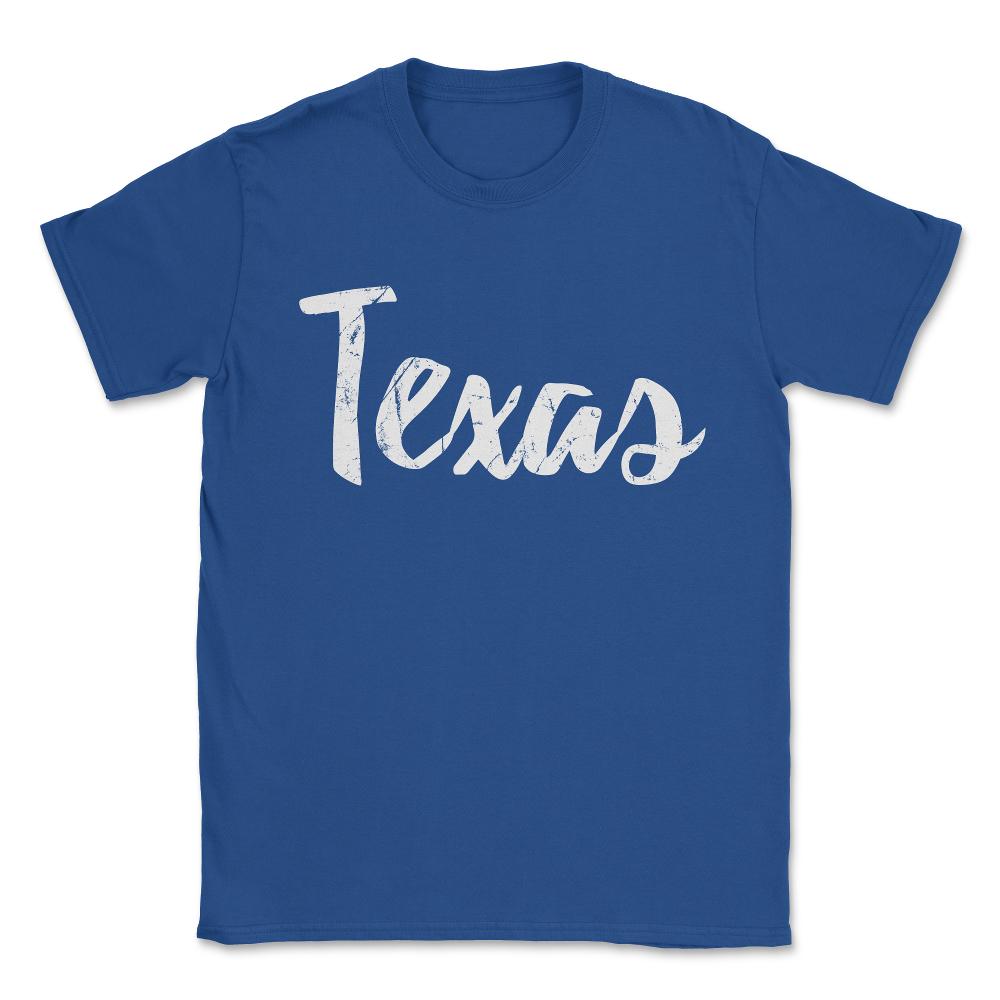 Texas Unisex T-Shirt - Royal Blue